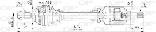 OPEN PARTS Приводной вал DRS6397.00